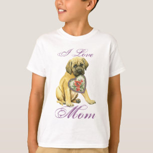 Camiseta Mastiff Hearts Mãe