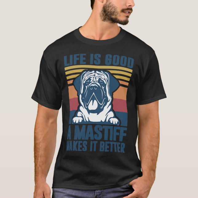 Camiseta Mastiff Inglês Oferece Para Mulheres Mastiff Dog D (Frente)