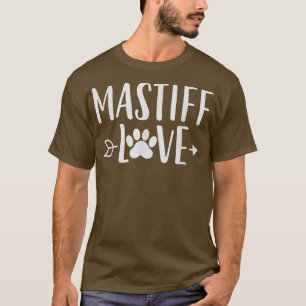 Camiseta Mastiff Love Dog Owner Design Paw and Arrow