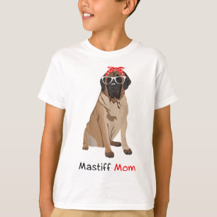 Camiseta Mastiff Mãe Cachorro Bandana Pet Lover Gift Mast
