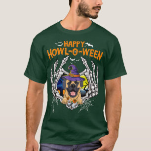 Camiseta Mastiff Skeleton Heart Happy Howleen Costume