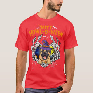 Camiseta Mastiff Skeleton Heart Happy Howleen Costume