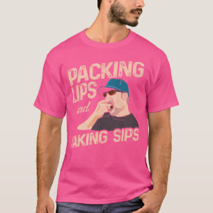 Camiseta Mastigar Lábios De Embalagem De Cigarro E Tomar Si