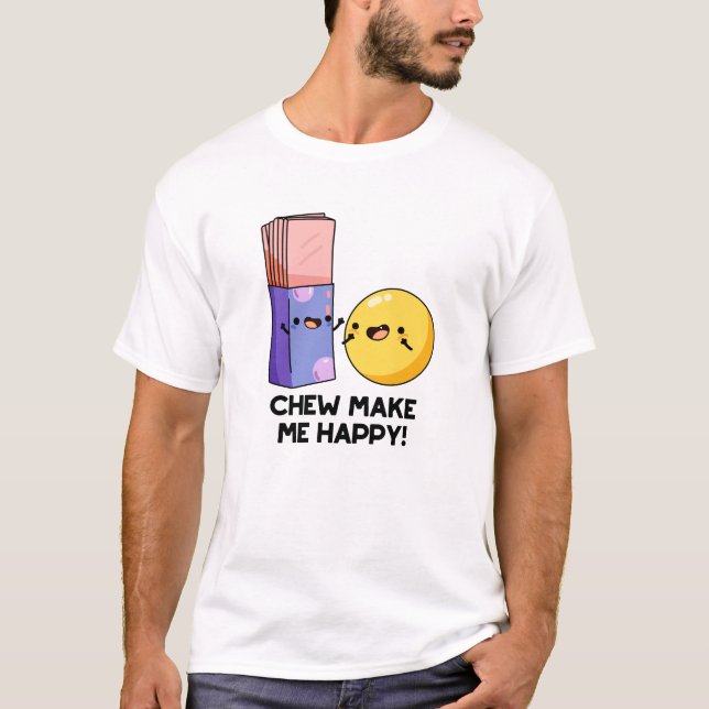 Camiseta Mastigue Me Faz Feliz Brincadeira (Frente)