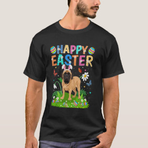 Camiseta Mastim Inglês Cachorro Feliz Páscoa Caça ao Ovo Co