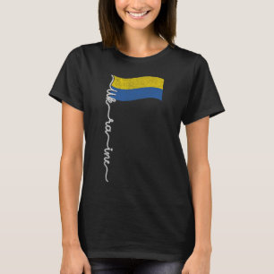 Camiseta Mastro de bandeira do orgulho ucraniano--Bandeira