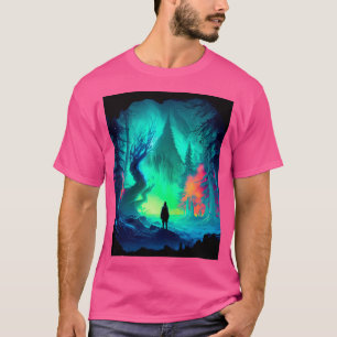 Camiseta Mata De Gelo Mágico Com Aurora Borealis No Arco