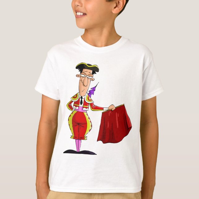 Camiseta Matador with Red Cape Spanish Bullfighter (Frente)