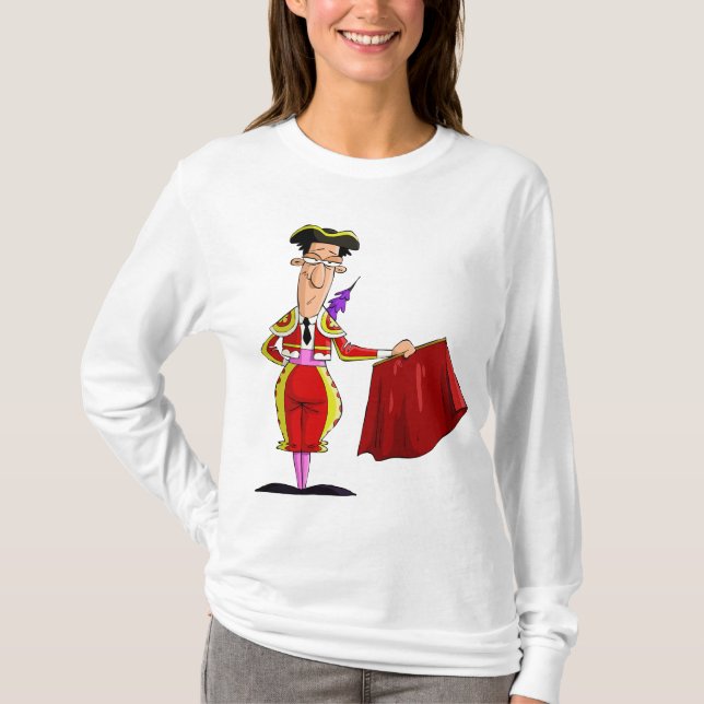 Camiseta Matador with Red Cape Spanish Bullfighter (Frente)
