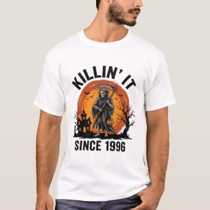 Camiseta Matando desde 1996 Desenho Vintage de Ceifador de