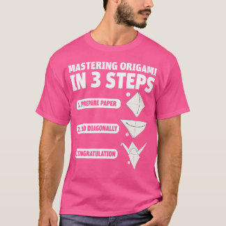 Camiseta Matando Origami em 3 Etapas Papel Crane Japonês