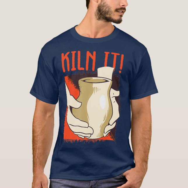 Camiseta Matar Ceramista de Esculpimento com Pote de Poteri (Frente)