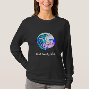 Camiseta Matar Orca Geométrico de Pintura Japonesa Wa