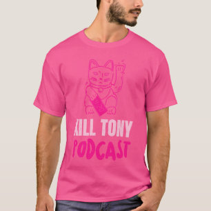Camiseta Matar Tony Podcast Pink Maneki Neko Lucky Cat