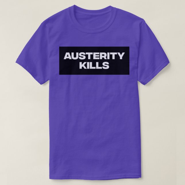 Camiseta Matares de austeridade1 (Frente do Design)