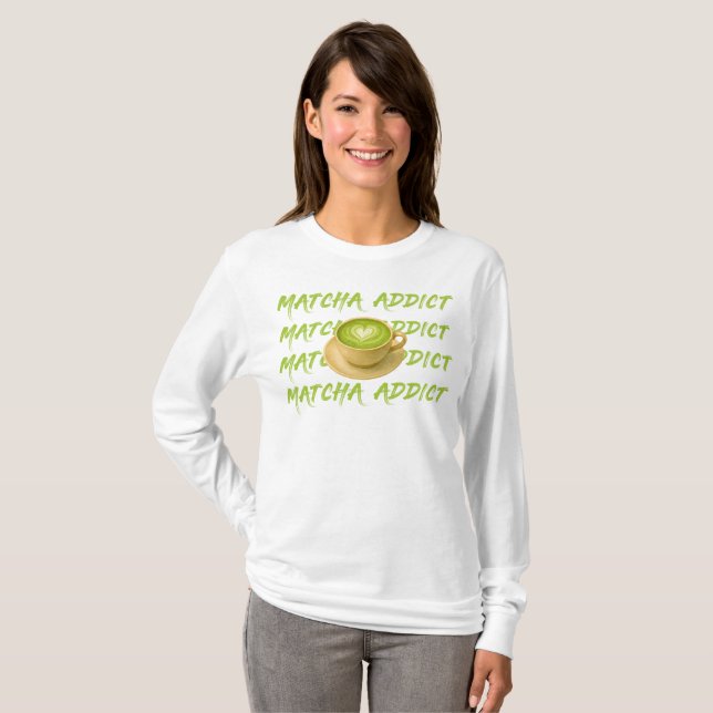 Camiseta Matcha Addicto, Love Matcha (Frente Completa)