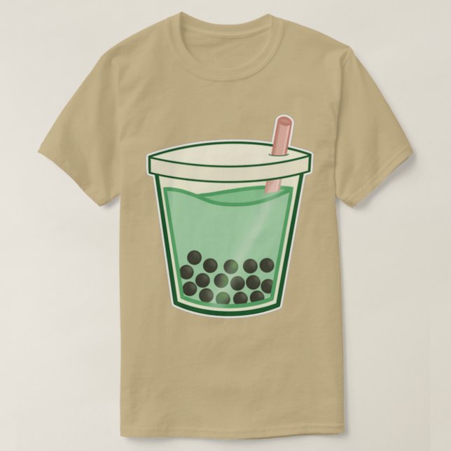 Camiseta Matcha Boba Tea 3 (Frente do Design)