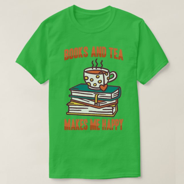 Camiseta Matcha Books Tea Me Torna Feliz (Frente do Design)