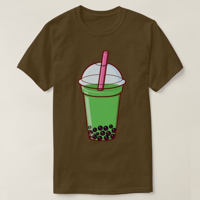 Camiseta Matcha Bubble Tea 10 (Frente do Design)
