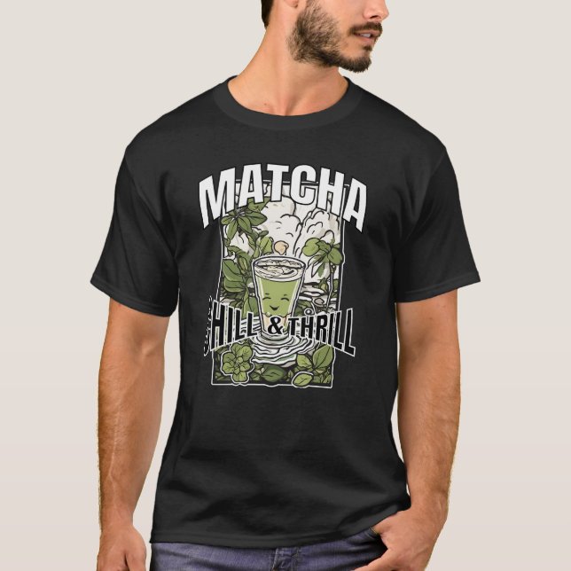 Camiseta Matcha - Chill and Thrill - Smiling Matcha Glas (Frente)
