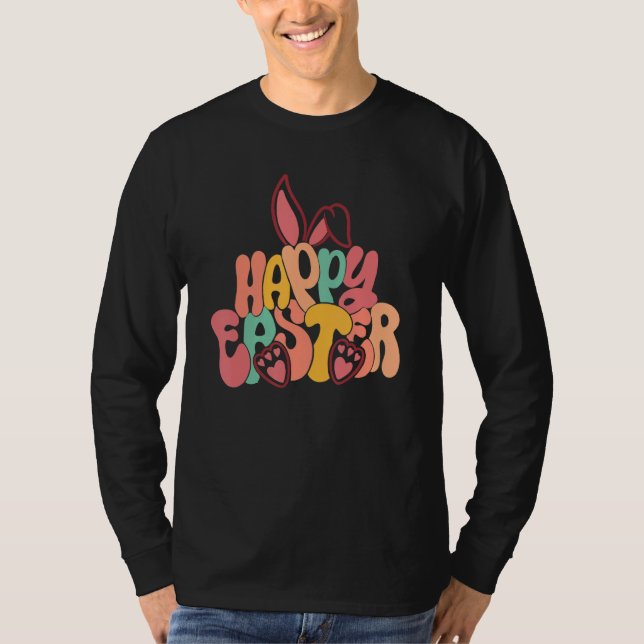 Camiseta Matchi da família de Páscoas coelhinhos de hoppy F (Frente)