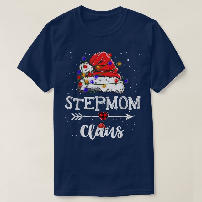 Camiseta Matchi da Família Pajama Leve de Natal Stepmmme Cl (Frente do Design)