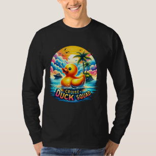 Camiseta Matchi de Férias Familiares Cute do Cruise Duck Sq