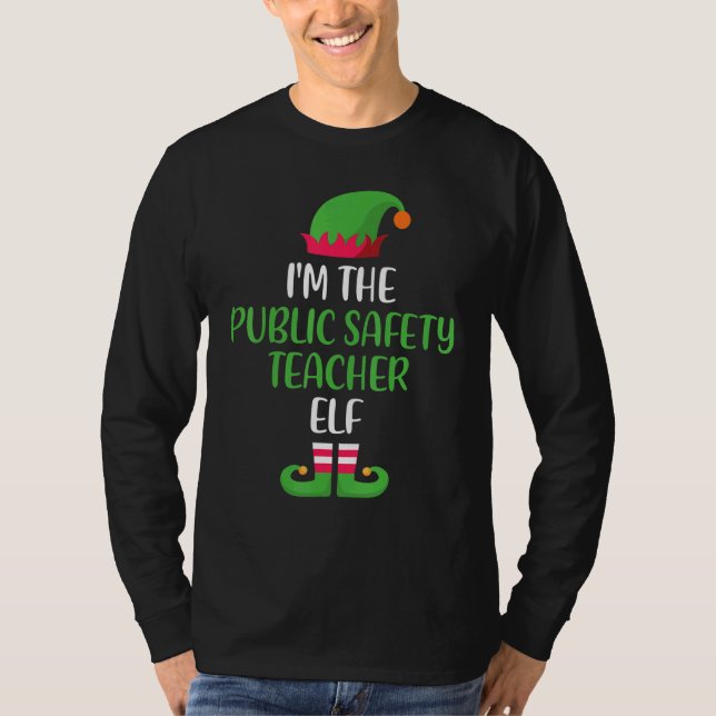 Camiseta Matchin da família de Natal Elf, Professora de Seg (Frente)