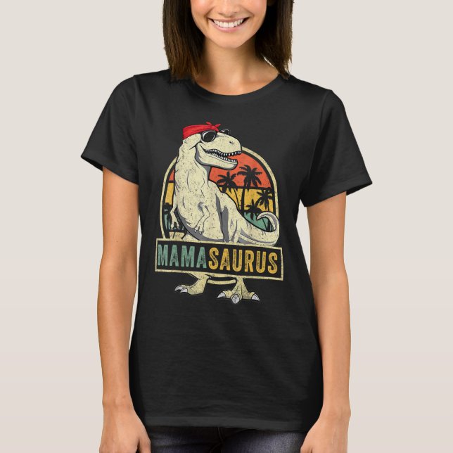 Camiseta Matchin da Família Mamasaurus Rex Dinosaur Mama Sa (Frente)