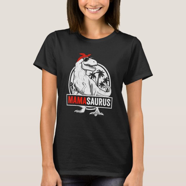 Camiseta Matchin da Família Mamasaurus Rex Dinosaur Mama Sa (Frente)