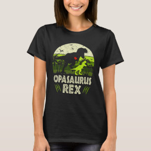 Camiseta Matchin da Família Opasaurus T Rex Dinosaur Opa S