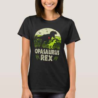 Camiseta Matchin da Família Opasaurus T Rex Dinosaur Opa Sa