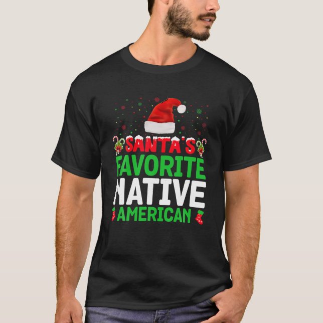 Camiseta Matchin natalino americano favorito dos papais noe (Frente)