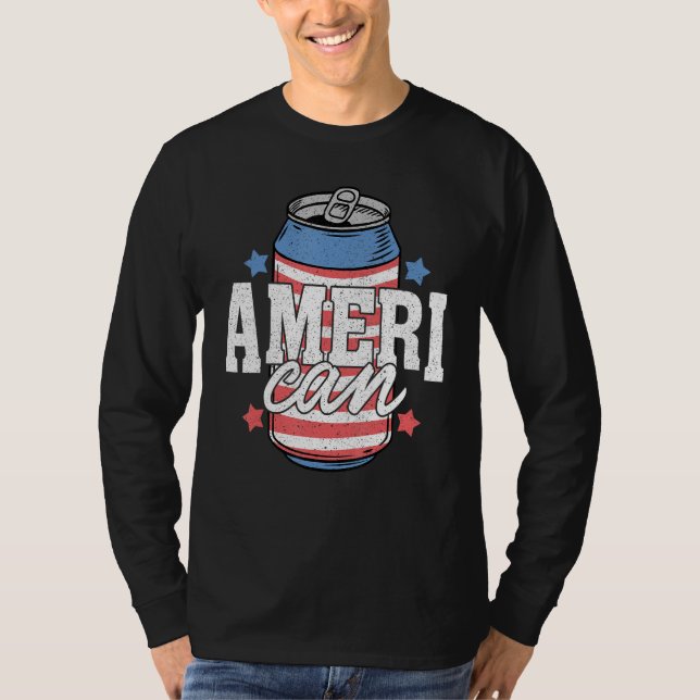 Camiseta Matching Ameri Can Drink 4th Of July Indepedence D (Frente)