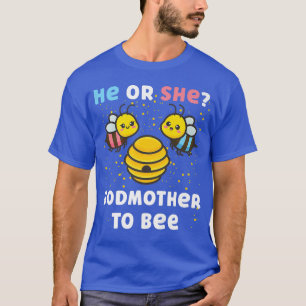 Camiseta Matching Baby Gender Reveal He Or She God Mother T