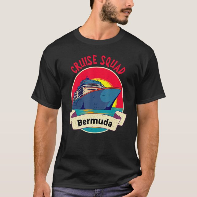 Camiseta Matching Bermuda Cruise Squad Cruising Vacation (Frente)
