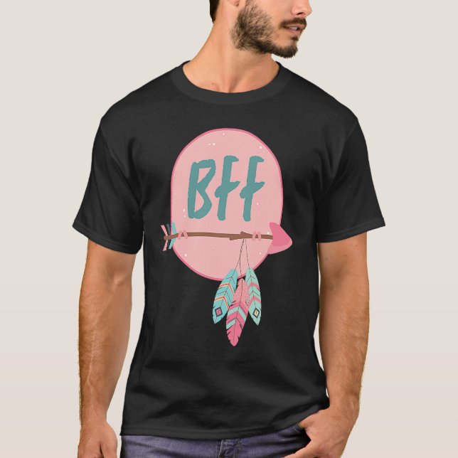 Camiseta Matching Bff Best Friends Forever Girls Boho Match (Frente)