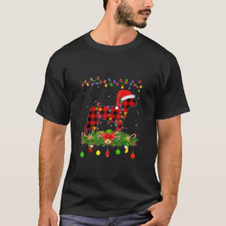 Camiseta Matching Buffalo Plaid Boston Terrier Dog Christma