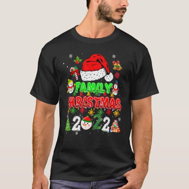 Camiseta Matching Family Christmas 2022 Costume  Xmas Santa (Frente)
