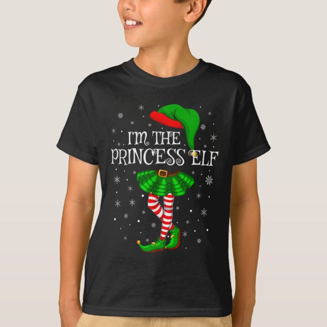 Camiseta Matching Family Group I'm The Princess Elf Christm (Frente)