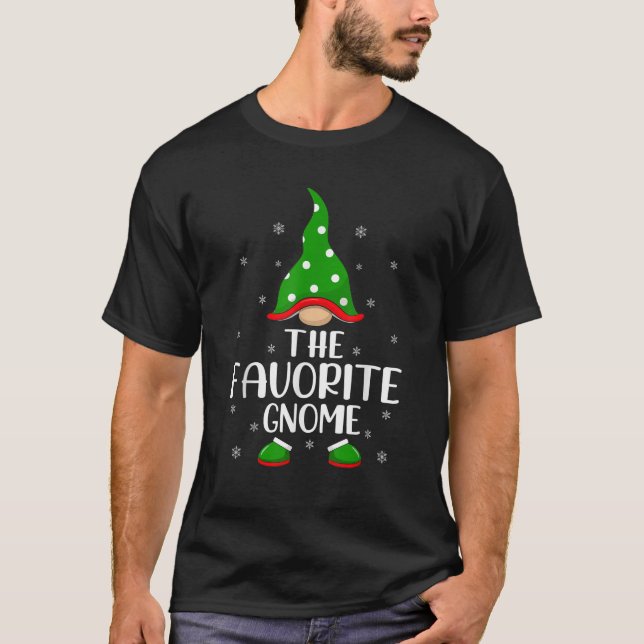 Camiseta Matching Family Group The Favorite Gnome Christmas (Frente)