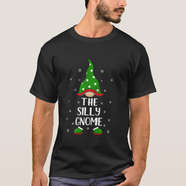 Camiseta Matching Family Group The Silly Gnome Christmas  (Frente)