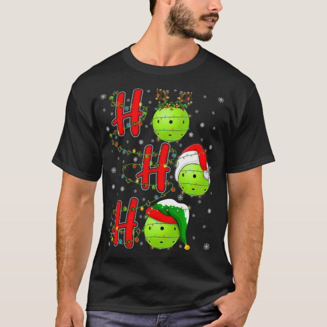 Camiseta Matching Family Xmas Santa Ho Ho Ho Pickleball Chr (Frente)