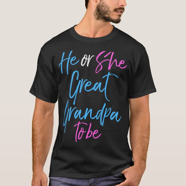 Camiseta Matching Gender Reveal Family He or She Great Gran (Frente)