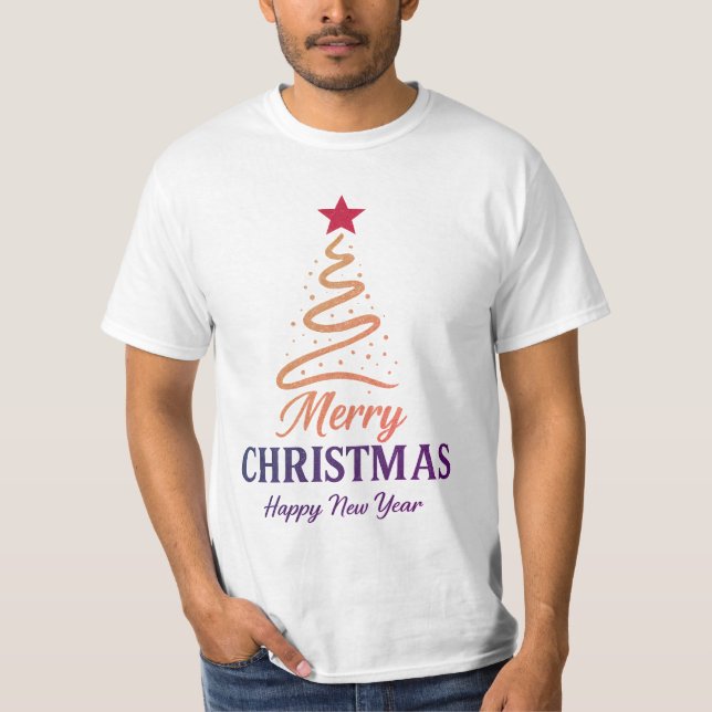 Camiseta Matching Minimal Christmas Value Tee USA (Frente)