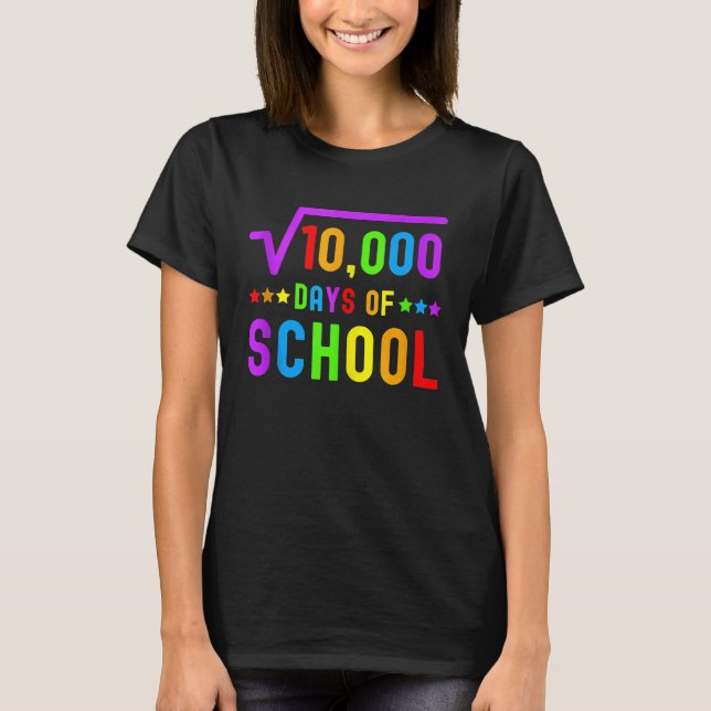 Camiseta Matemática 100 Dias De Professora De Matemática Es (Frente)