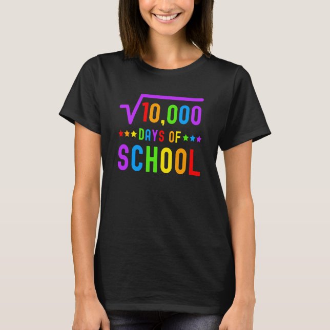 Camiseta Matemática 100 Dias de Professora De Matemática Es (Frente)