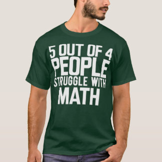 Camiseta Matemática 5 em 4 pessoas de luta com matemática