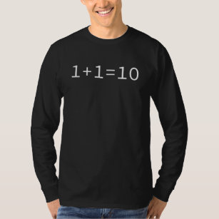 Camiseta matemática binária de humor de programador