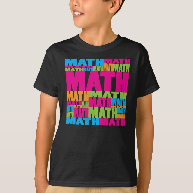 Camiseta Matemática colorida (Frente)